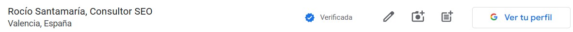 ficha de empresa de Google verificada